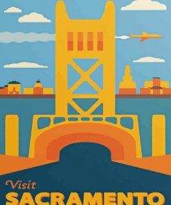Visit Sacramento Poster Paint By Numbers