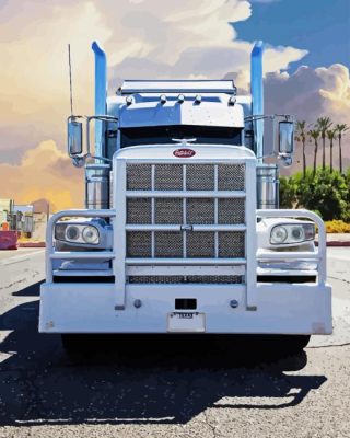 White American Big Rigs Paint By Number