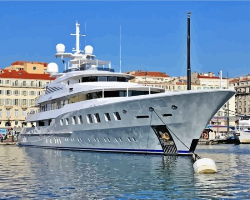 Yacht In Monaco Paint By Number