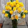 Yellow Roses In Vase Paint By Number