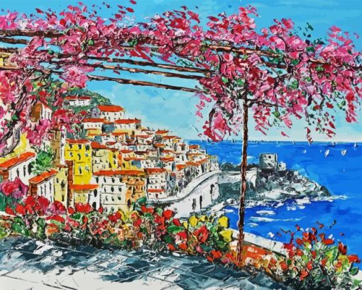 Abstract Atrani Amalfi Coast Paint By Number