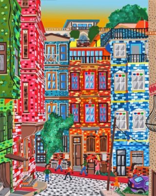 Abstract Balat Turkey Paint By Number