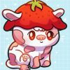 Adorable Strawberry Cow Paint By Number