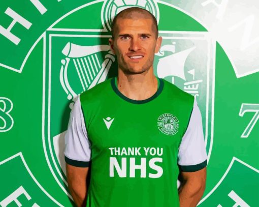 Alex Gogic Hibernian Fc Footballer Paint By Numbers