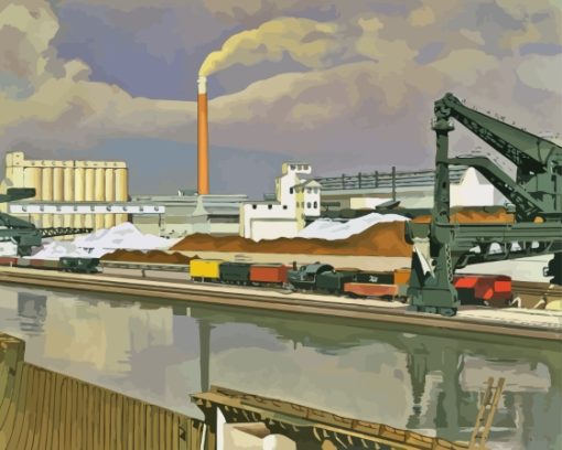 American Landscape By Charles Sheeler Paint By Number