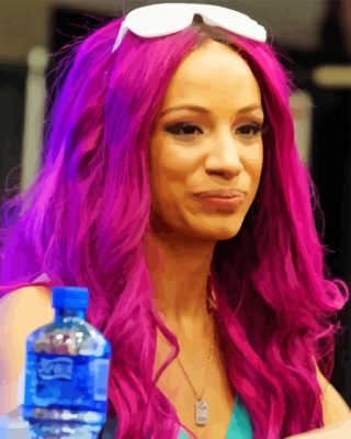 American Wrestler Sasha Banks Paint By Number