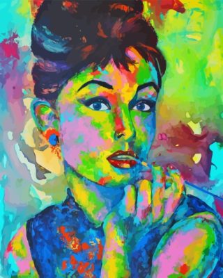 Audrey Hepburn Abstract Paint By Number