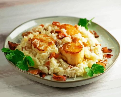 Bacon Scallop Risotto Paint By Number