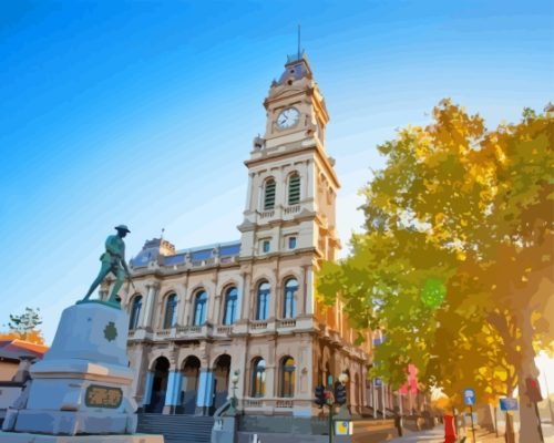 Bendigo Post Office Building Paint By Number