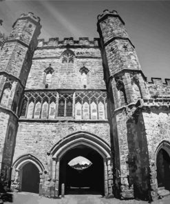 Black And White Battle Abbey Paint By Number