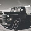 Black And White Classic Truck Paint By Number