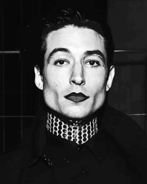 Black And White Ezra Miller Paint By Number