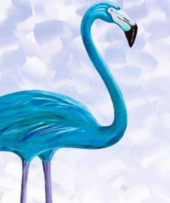 Blue Flamingo Paint By Numbers