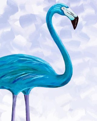 Blue Flamingo Paint By Numbers