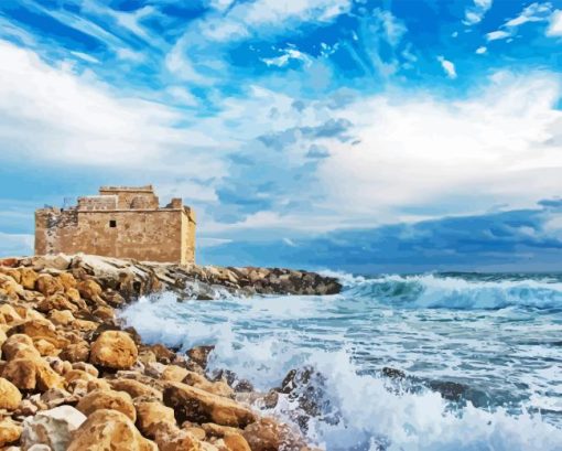 Castle Of Paphos Cyprus Paint By Number