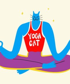 Cat Yoga Illustration Paint By Number