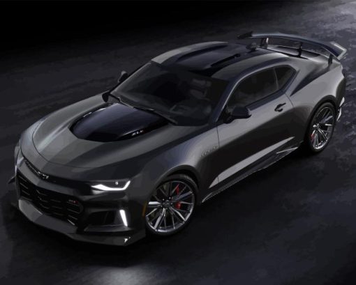 Chevrolet Camaro Black Car Paint By Number