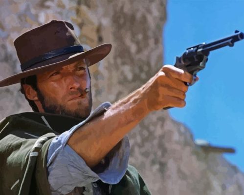 Clint Eastwood In For A Few Dollars Paint By Number