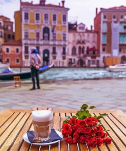 Coffee And Flowers In Venice Paint By Number