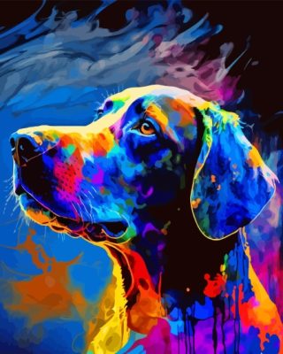 Colorful Abstract Dobermann Dog Paint By Number