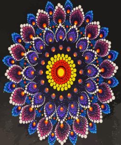 Colorful Dotting Mandala Paint By Number