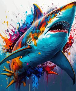 Colorful Abstract Shark Paint By Numbers
