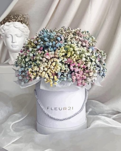 Colorful Gypsophila Flowers Paint By Numbers