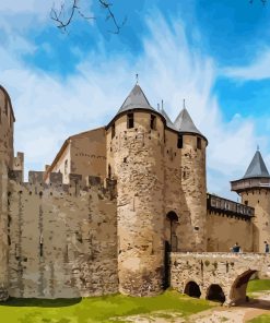 Counts Castle In Carcassonne Paint By Number