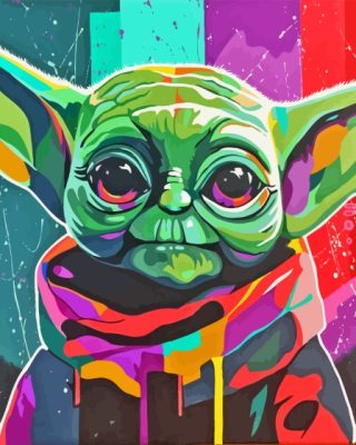 Cute Yoda Pop Art Paint By Number