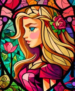 Disney Princess Stained Glass Paint By Number