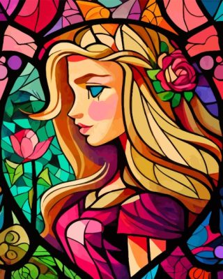 Disney Princess Stained Glass Paint By Number