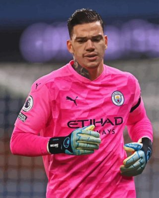 Ederson Brazilian Football Player Paint By Number