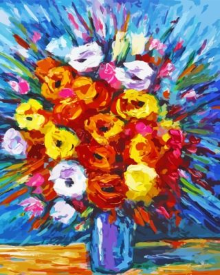 Flowers Vase By Slava Ilyayev Paint By Number