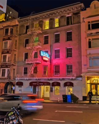 Fresno Buildings At Night Paint By Number