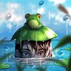 Girl Anime Frog In Water Paint By Number