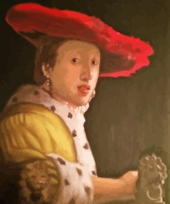 Girl With A Red Hat Portrait Paint By Number