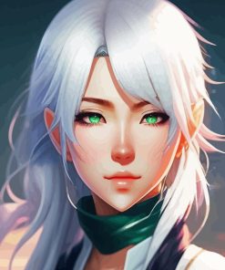 Girl With White Hair Paint By Numbers