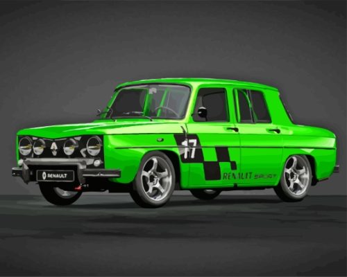 Green Renault Gordini R8 Paint By Number