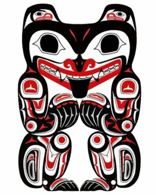 Grizzly Bear Haida Art Paint By Number