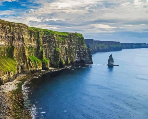 Irish Coast Cliffs Of Moher Paint By Numbers