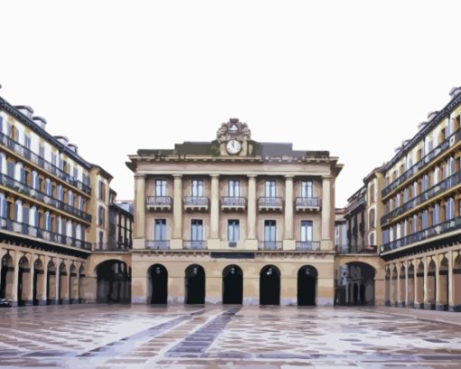 Konstituzio Plaza In San Sebastian Paint By Number