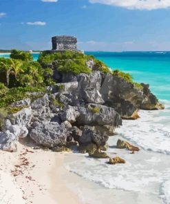Mayan Ruins In Tulum Paint By Number