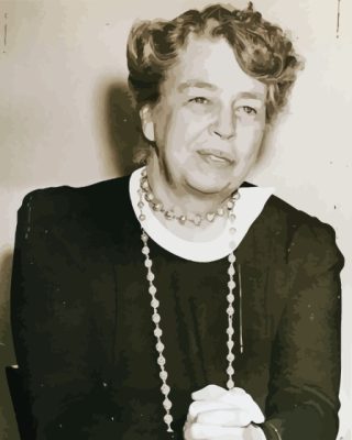 Monochrome Eleanor Roosevelt Paint By Number