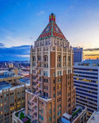 Philtower Skyscrapers In Tulsa Paint By Number