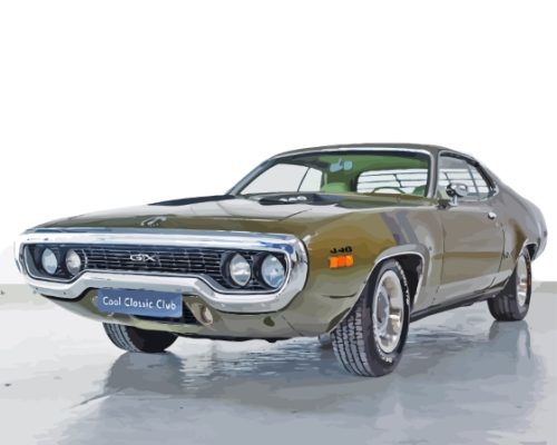 Plymouth Gtx Classic Car Paint By Number