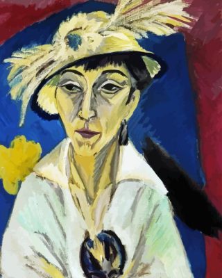 Portrait Of Erna Schilling By Kirchner Paint By Number