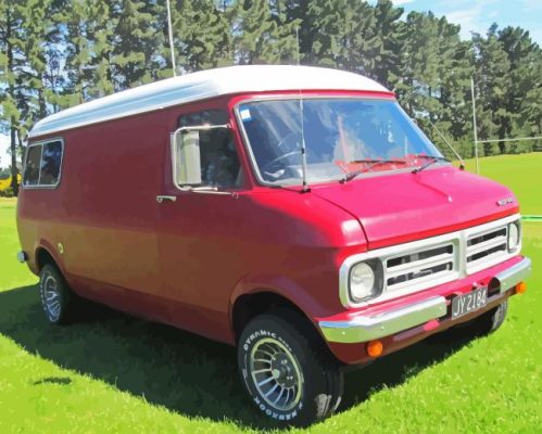 Red Bedford Van Paint By Numbers