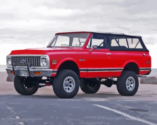 Red Chevy K5 Blazer Paint By Number