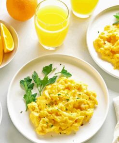 Scrambled Eggs With Juice Paint By Numbers
