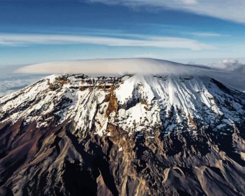 Snowy Mount Kilimanjaro Paint By Number